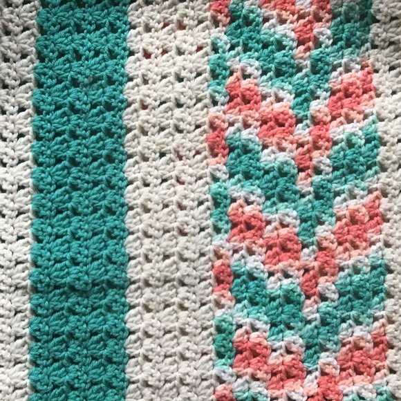 Handmade crocheted BEDSPREAD blanket cover queen - Picture 3 of 3